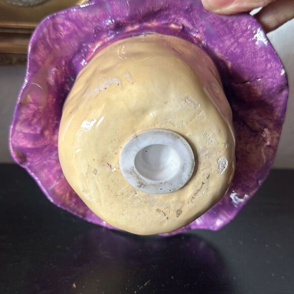Purple piggy bank handmade mushroom - Picture 5 of 5